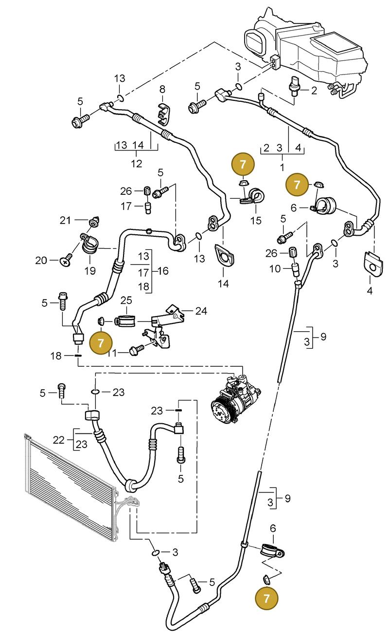 95557249500 — Porsche Cayenne (2002-2006) diagram p24813060, position 7
