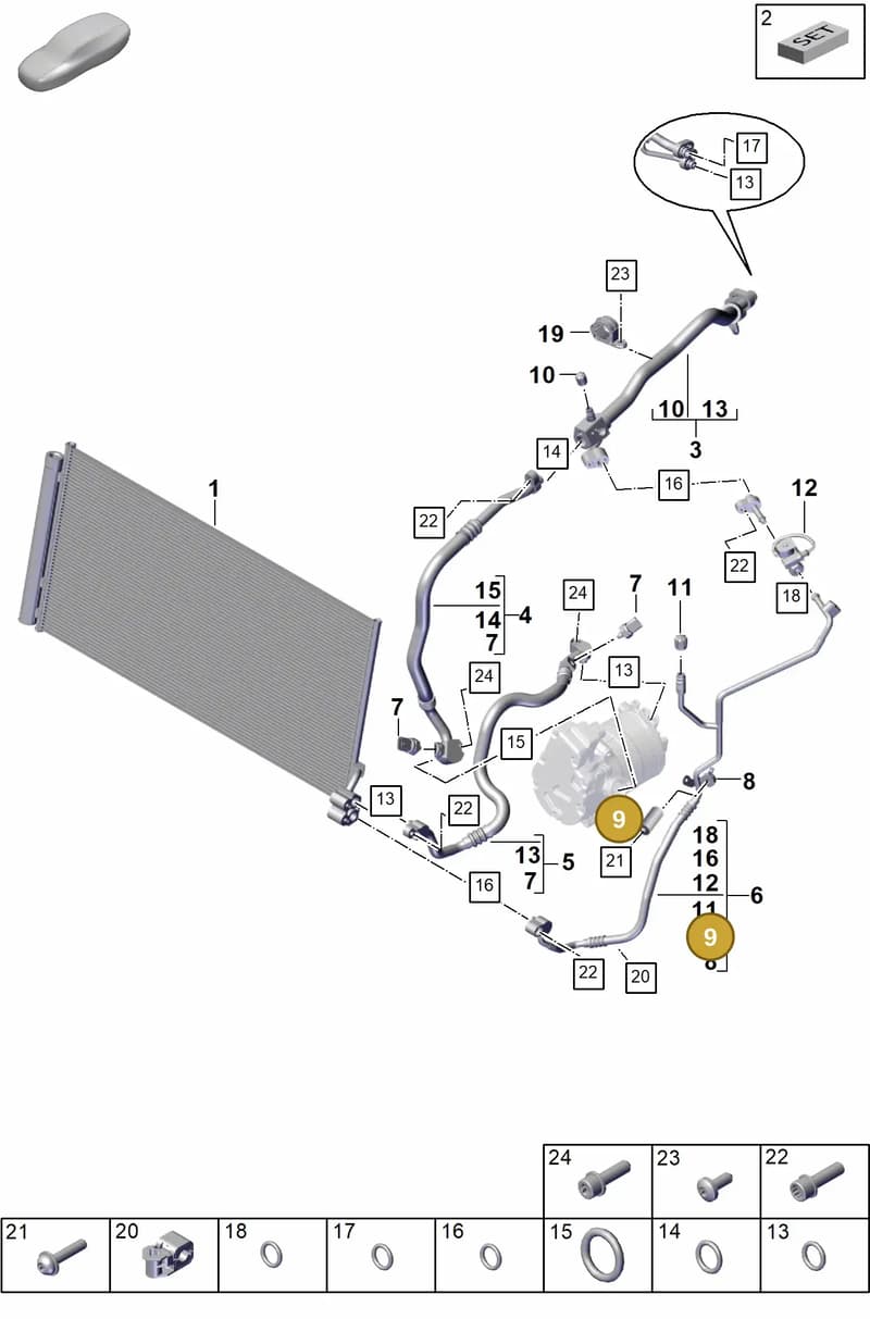 95557282701 — Porsche Panamera (2023-2025) diagram p62815600, position 9
