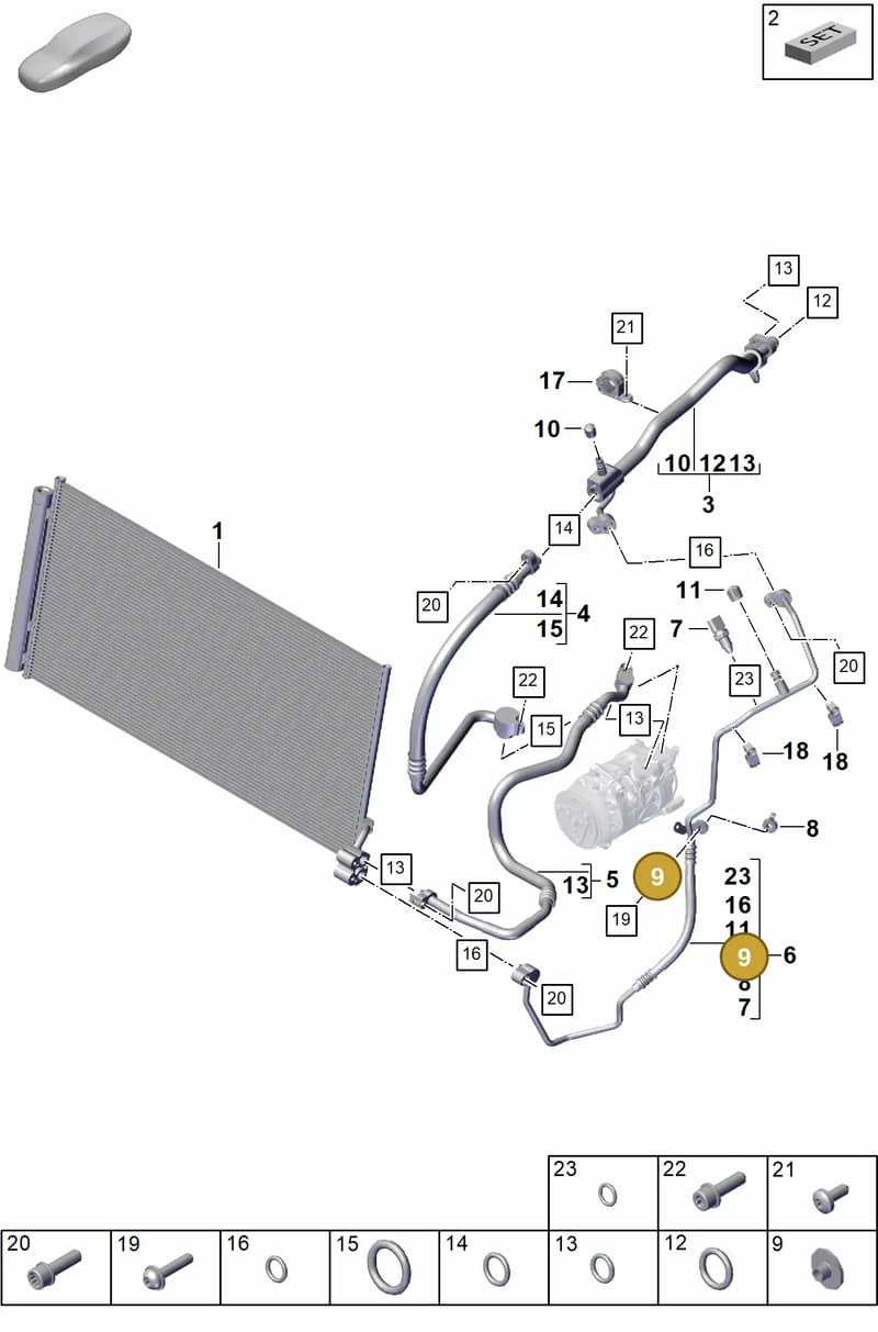 95557282701 — Porsche Panamera (2023-2025) diagram p62814300, position 9