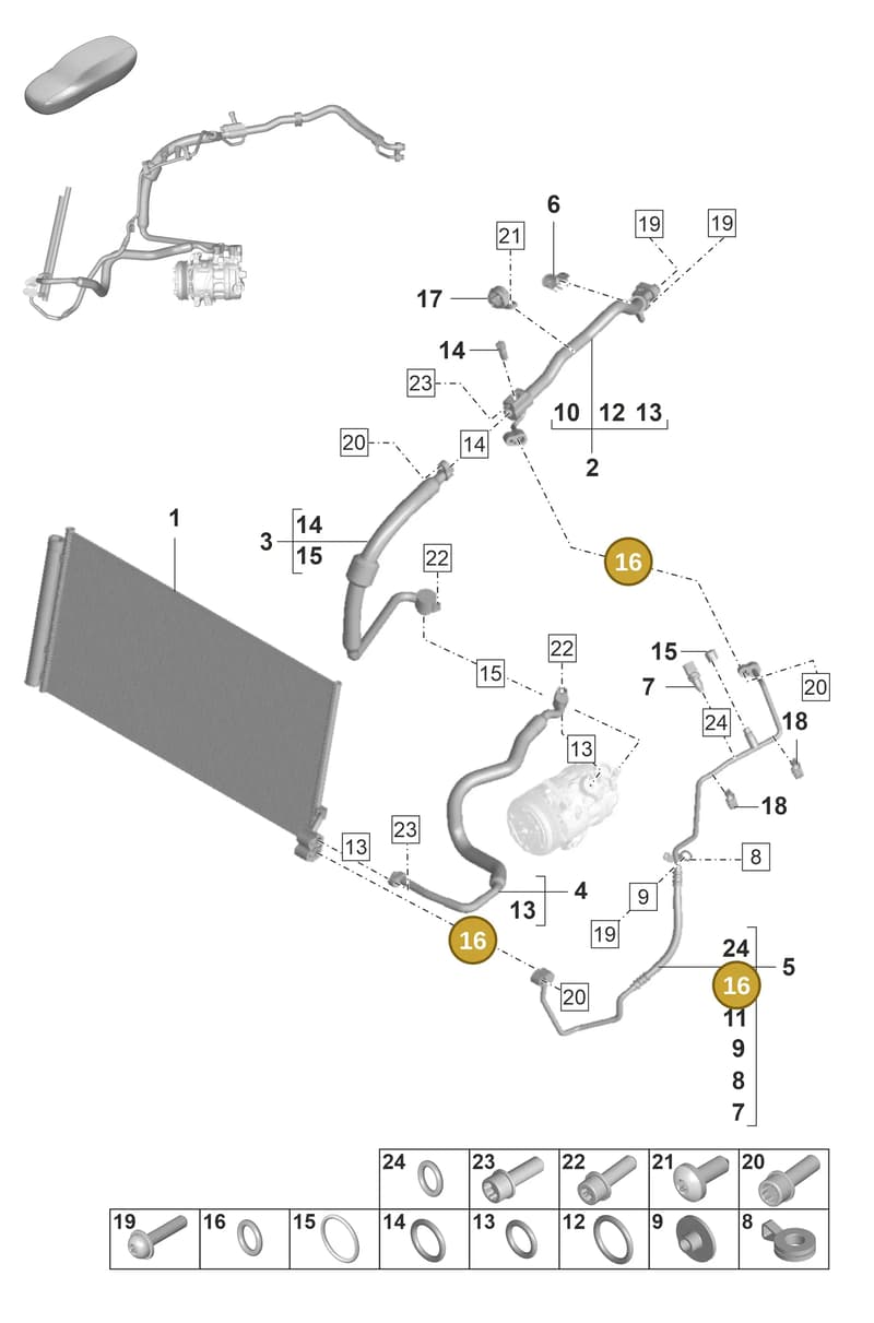 95557374900 — Porsche Panamera (2020-2023) diagram p58814300, position 16