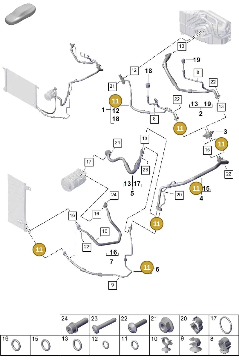 95557374900 — Porsche Cayenne Coupe (2023-2023) diagram p60814600, position 11
