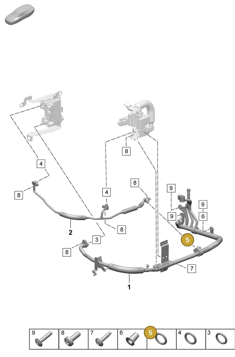 95557374900 — Porsche Taycan Sport Turismo (2023-2025) diagram p64814300, position 5