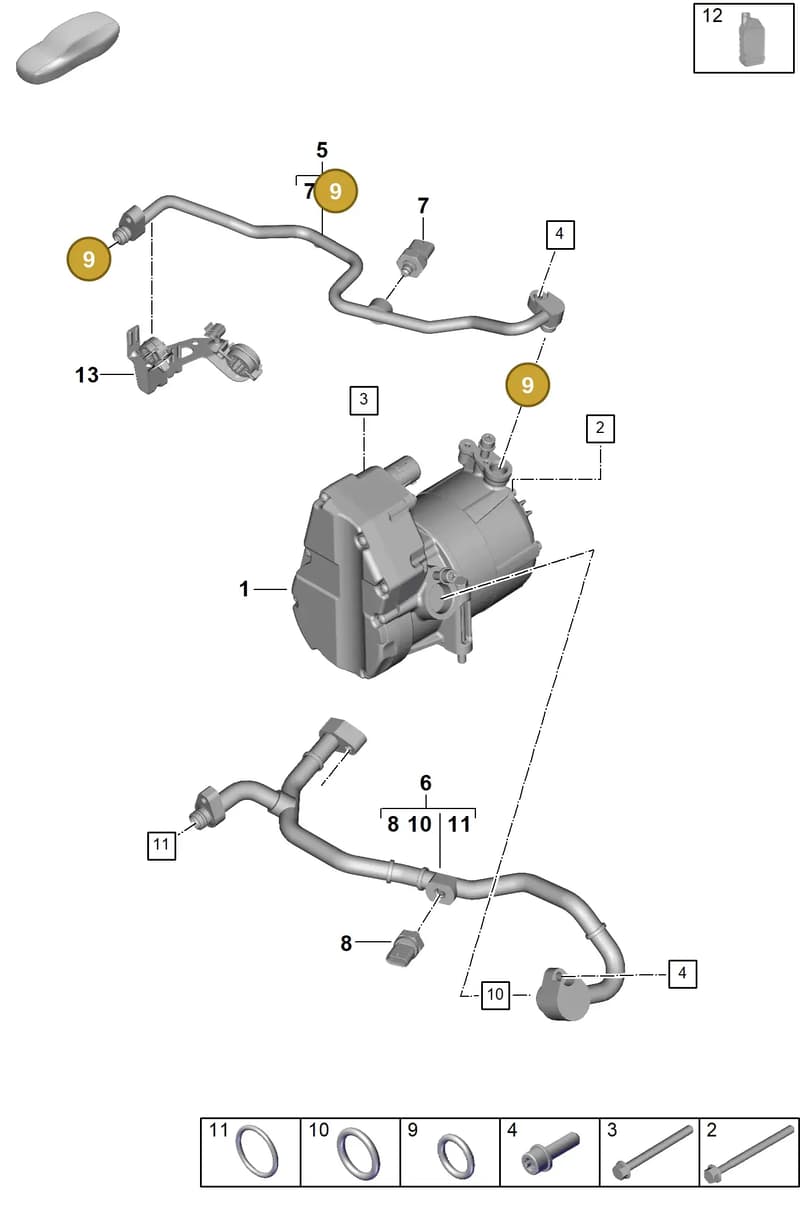 95557374901 — Porsche 911 (2024-2025) diagram p63814100, position 9