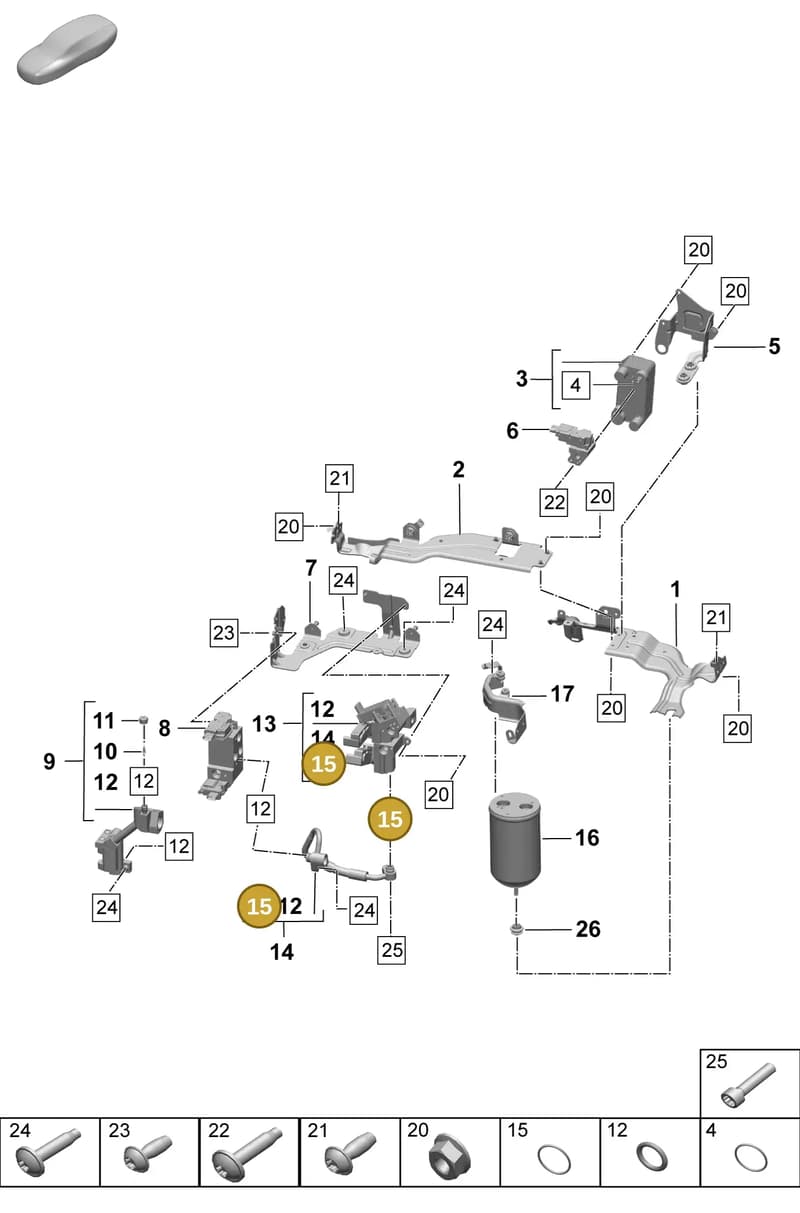 95557374902 — Porsche Macan (2024-2024) diagram p61814420, position 15