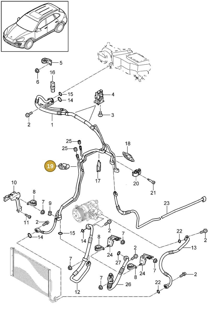 95557374904 — Porsche Cayenne (2010-2018) diagram p37813060, position 19