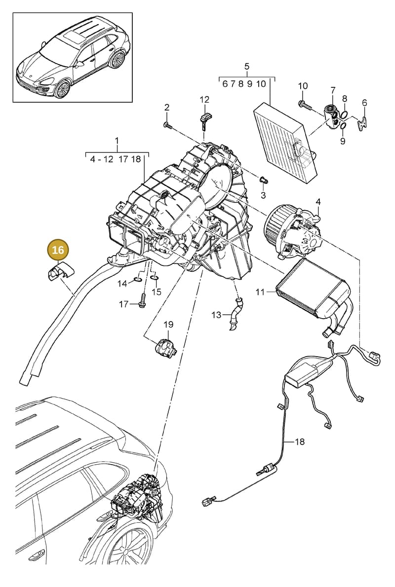 95557376300 — Porsche Cayenne (2010-2018) diagram p37813050, position 16