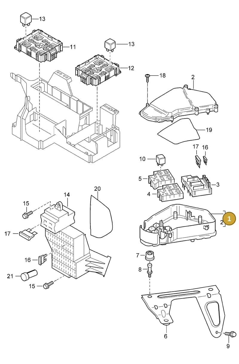 95560410711 — Porsche Cayenne (2007-2010) diagram p31902000, position 1