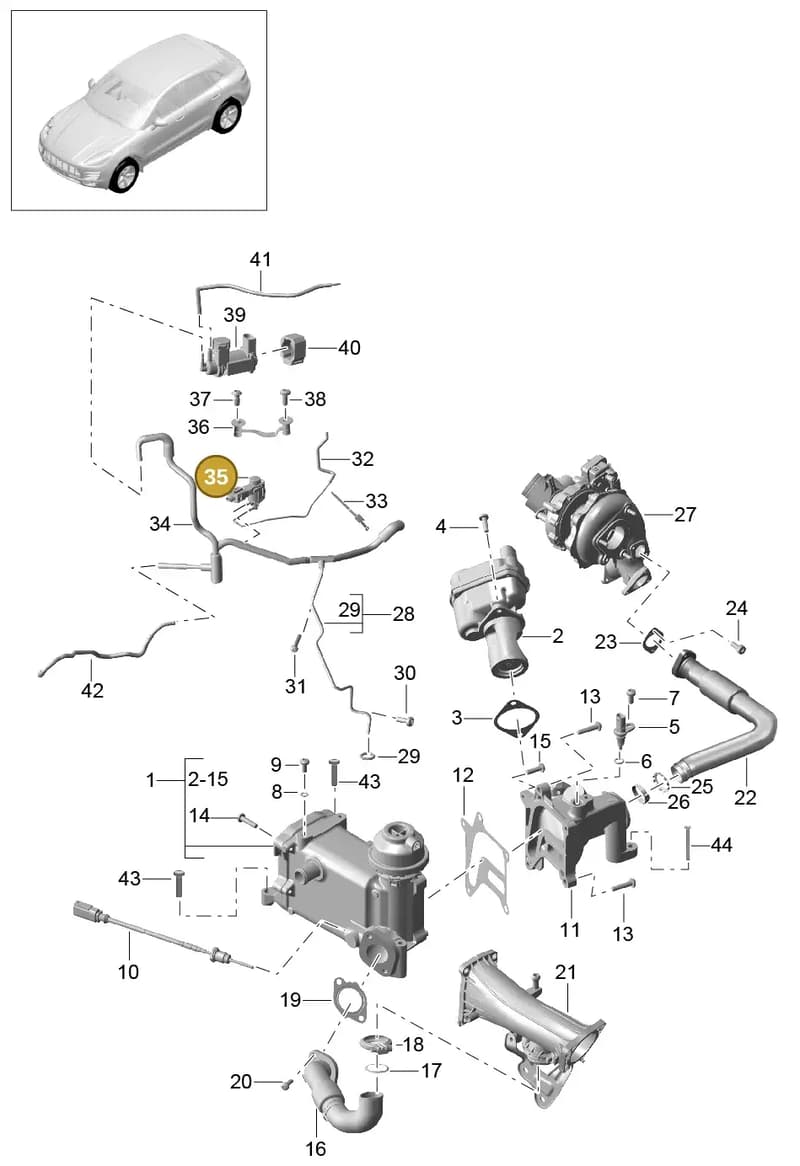 95560528310 — Porsche Macan (2013-2018) diagram p44108030, position 35