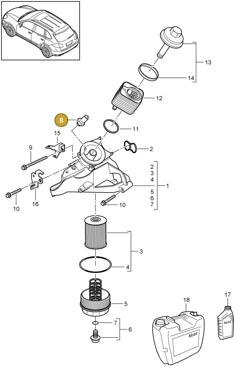 95560609102 — Porsche Cayenne (2010-2018) diagram p37104060, position 8