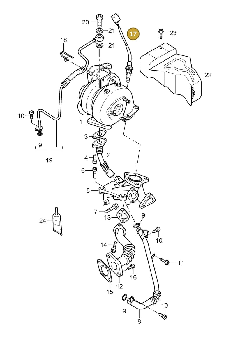95560668810 — Porsche Cayenne (2007-2010) diagram p31202040, position 17