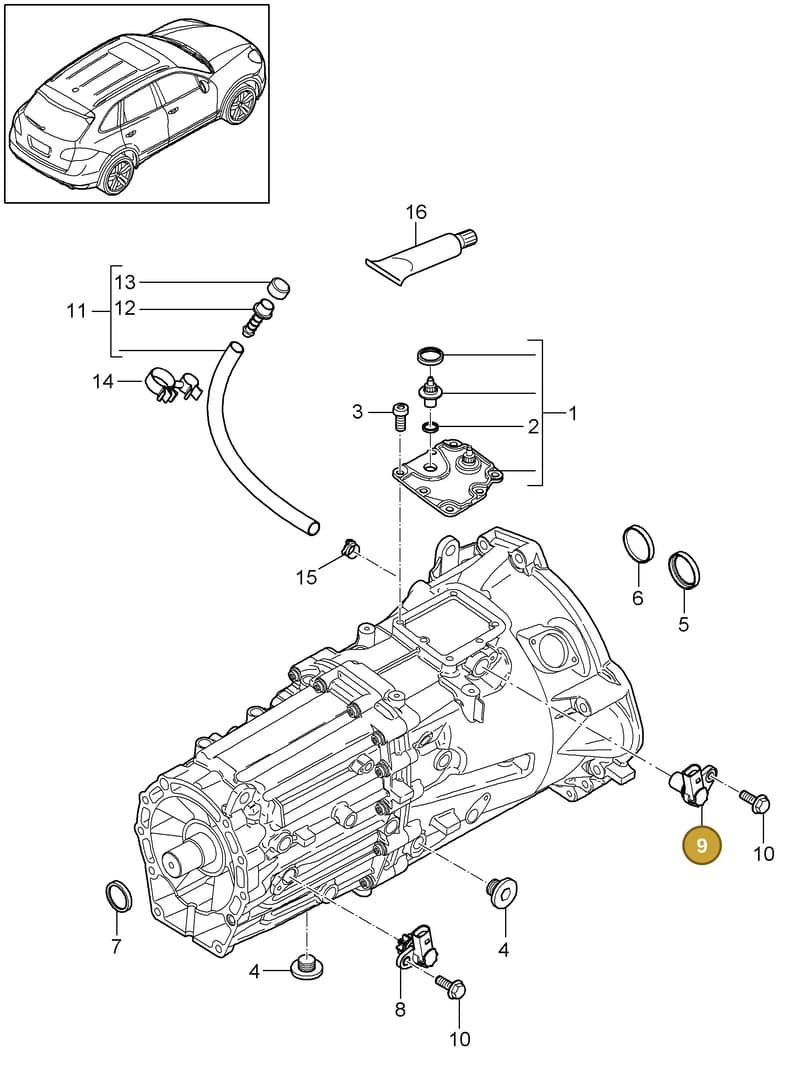 95560682700 — Porsche Cayenne (2010-2018) diagram p37302010, position 9