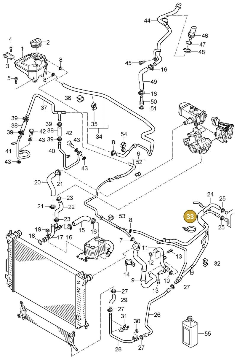95560683800 — Porsche Cayenne (2007-2010) diagram p31105040, position 33
