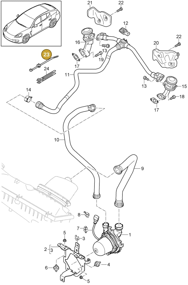 95560683800 — Porsche Panamera (2009-2016) diagram p35108010, position 23