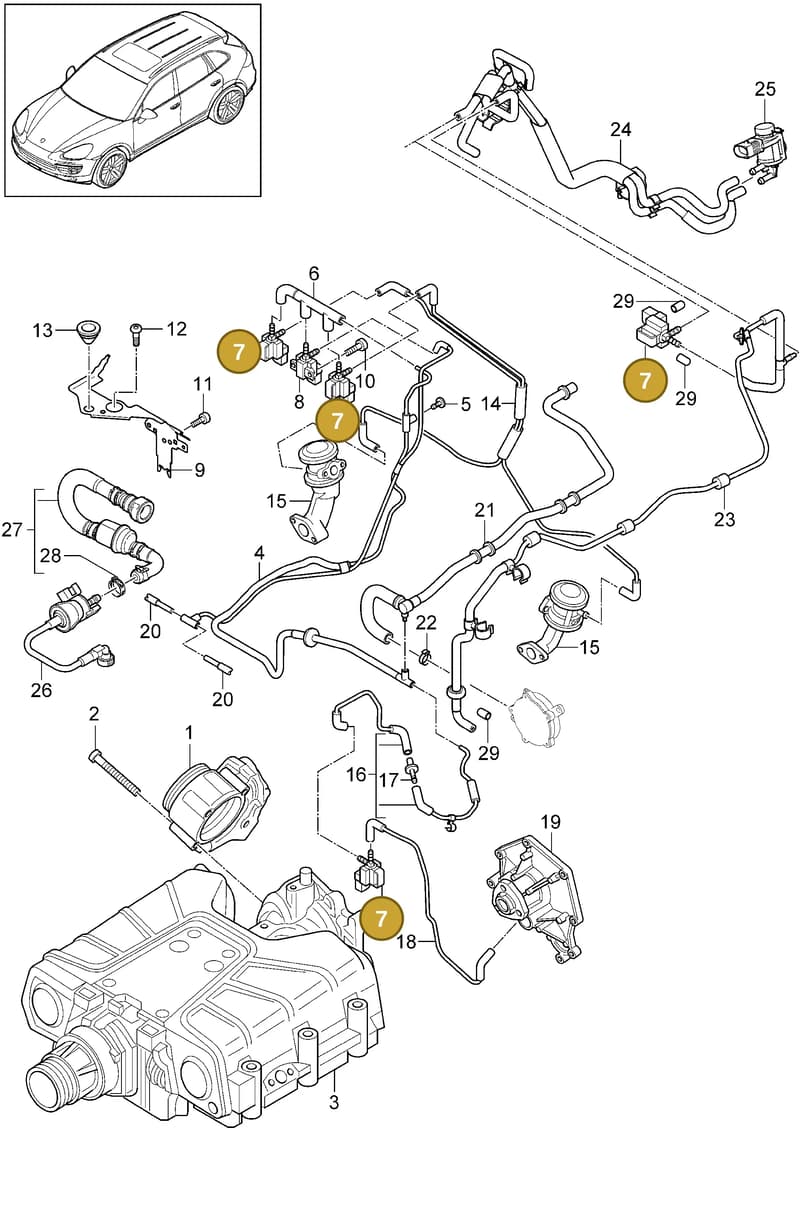 95560683800 — Porsche Cayenne (2010-2018) diagram p37107020, position 7