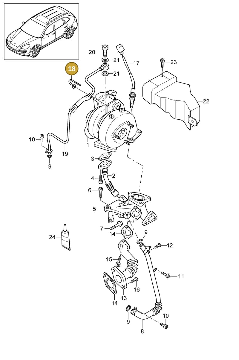 95560683800 — Porsche Cayenne (2010-2018) diagram p37202070, position 18