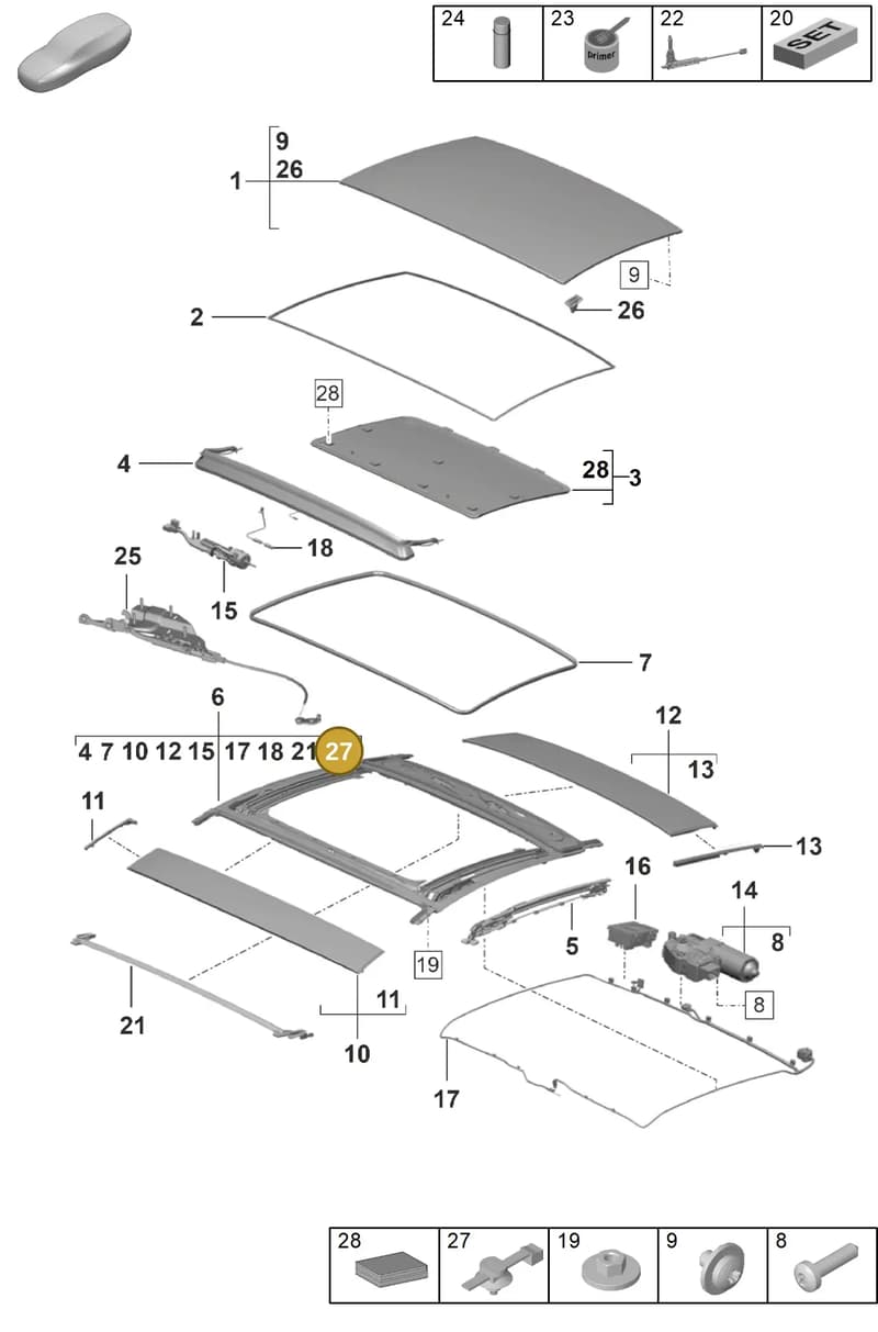 95560683800 — Porsche 911 (2024-2025) diagram p53811000, position 27