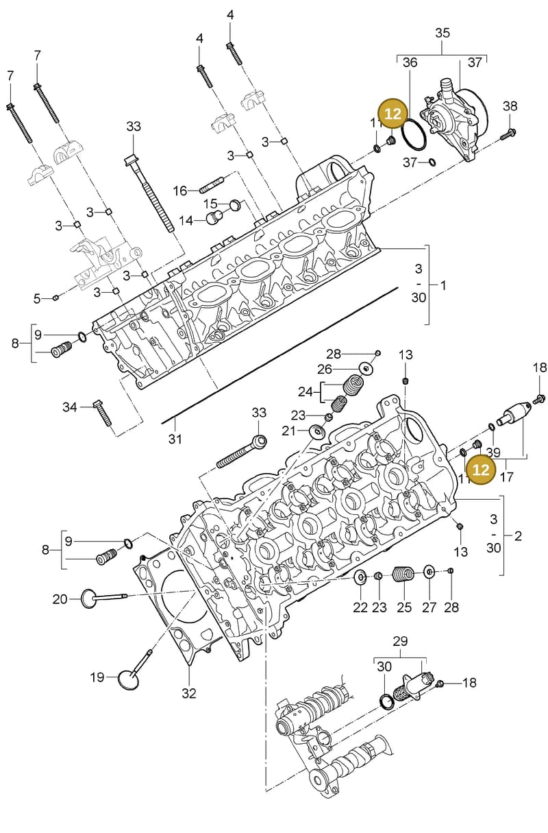 95560684600 — Porsche Cayenne (2007-2010) diagram p31103000, position 12