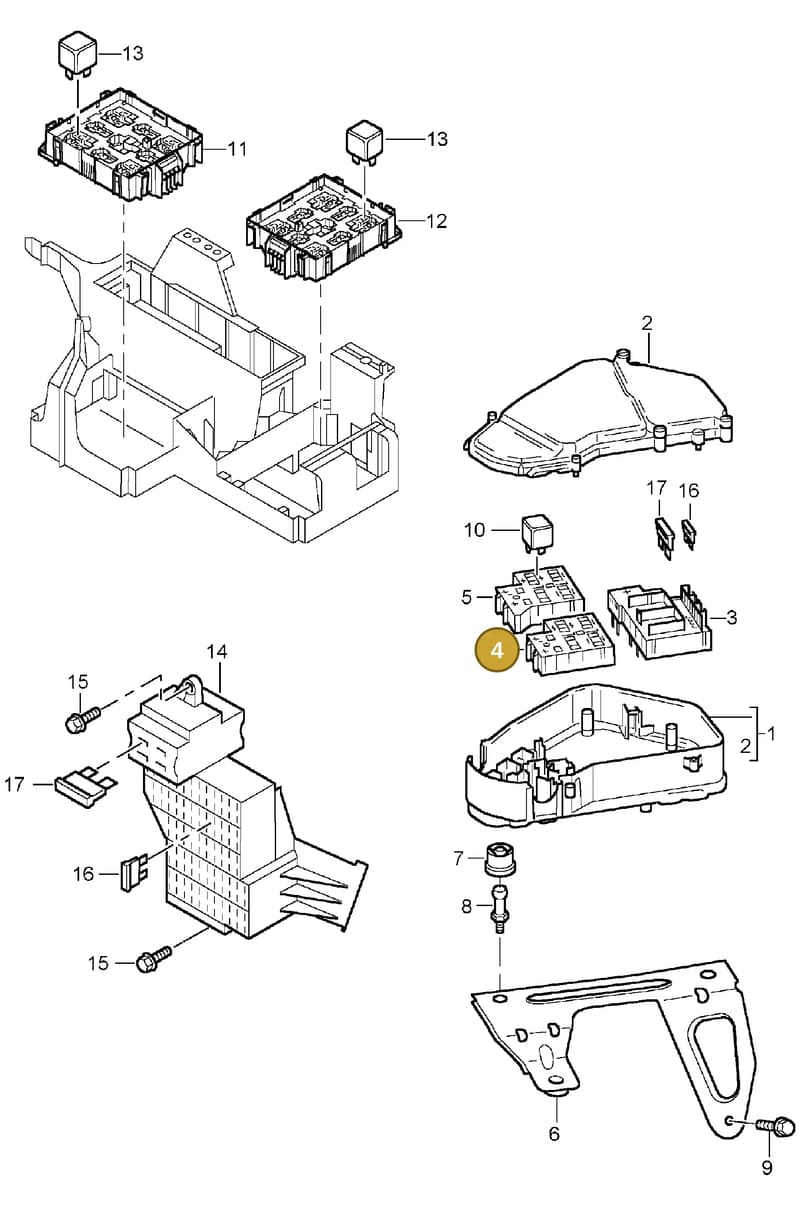 95561010900 — Porsche Cayenne (2002-2006) diagram p24902000, position 4