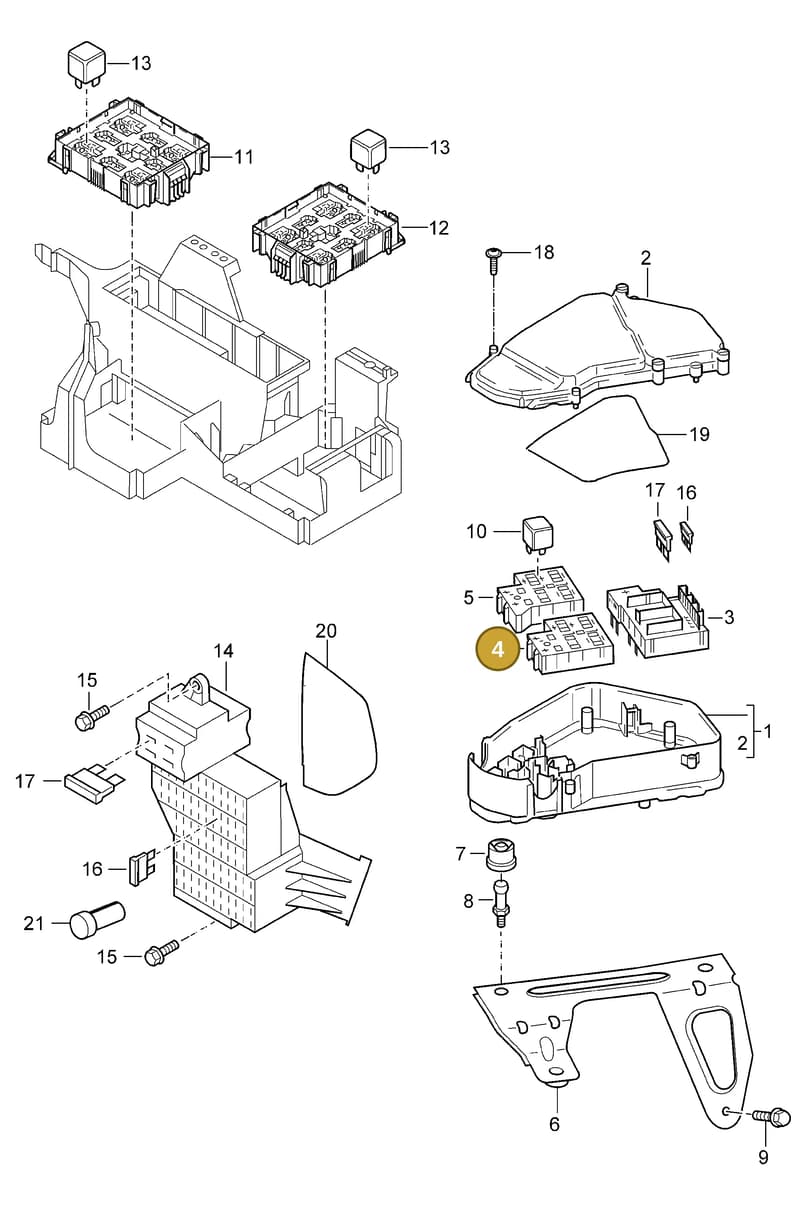 95561010900 — Porsche Cayenne (2007-2010) diagram p31902000, position 4
