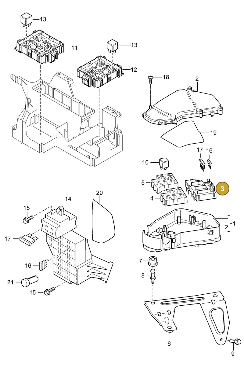 95561021900 — Porsche Cayenne (2007-2010) diagram p31902000, position 3
