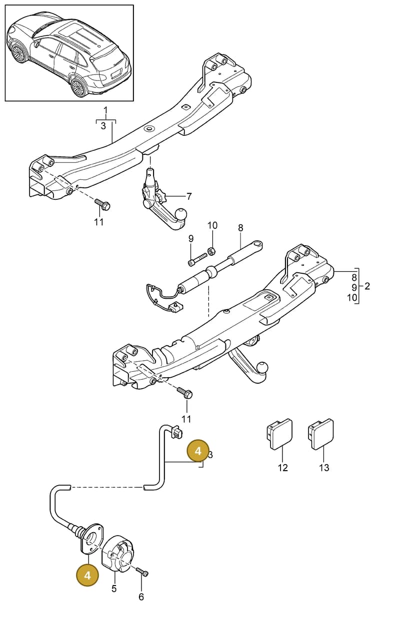 95561252001 — Porsche Cayenne (2010-2018) diagram p37002000, position 4