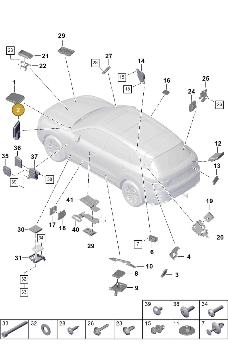 95561841921 — Porsche Cayenne (2017-2023) diagram p51901003, position 2