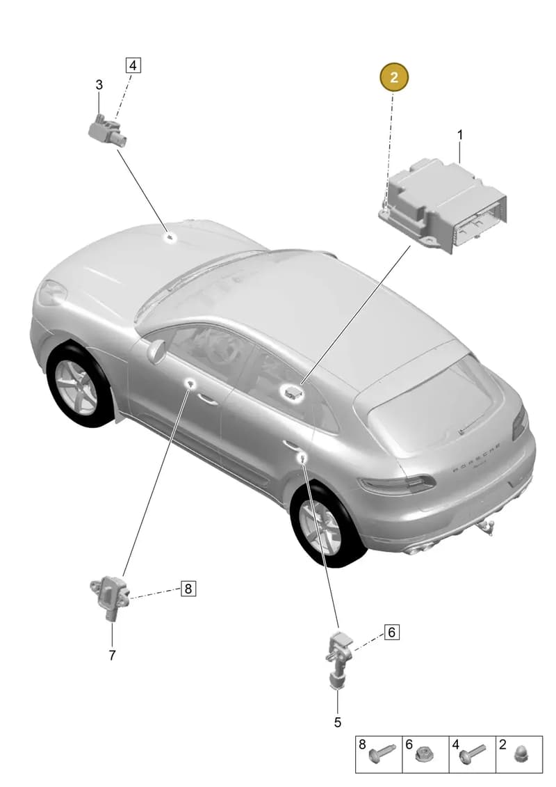 95561841921 — Porsche Macan (2018-2022) diagram p52901060, position 2