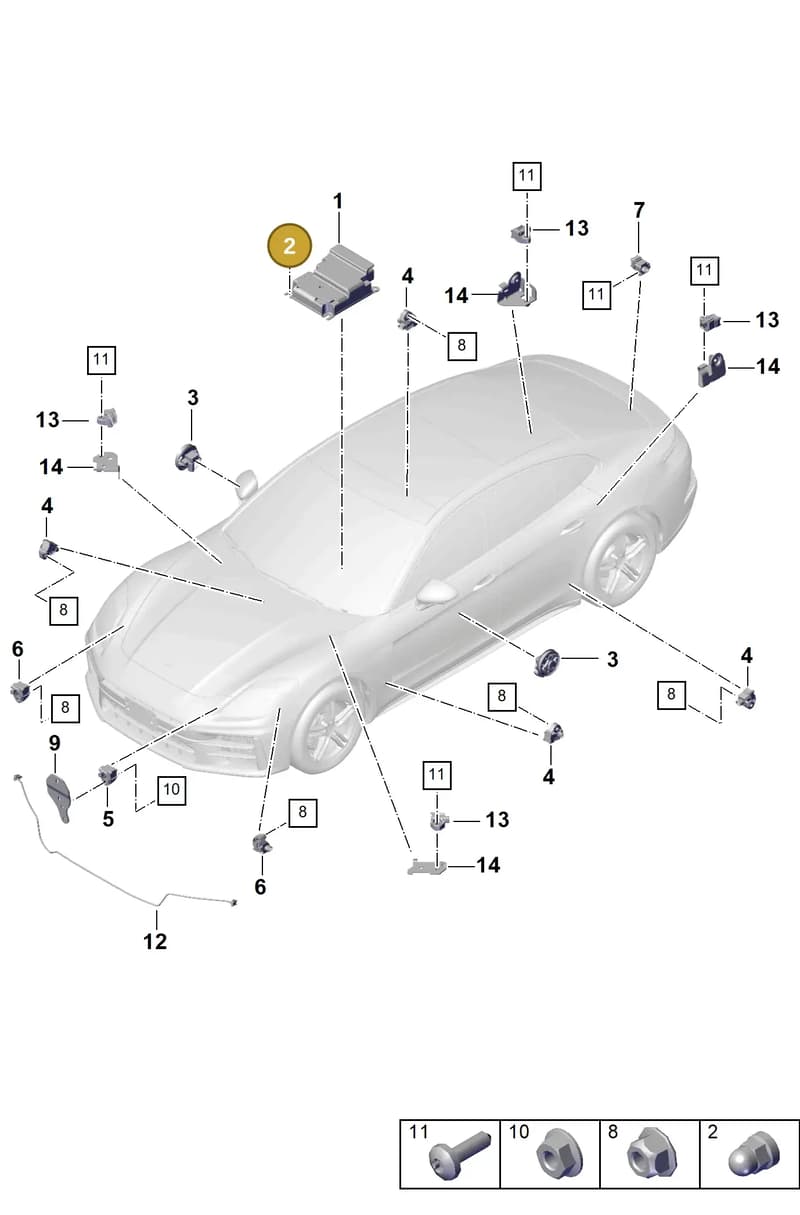 95561841921 — Porsche Panamera (2023-2025) diagram p62901900, position 2