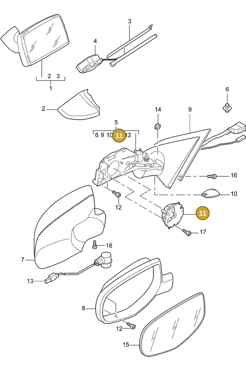 95562404801 — Porsche Cayenne (2007-2010) diagram p31809030, position 11