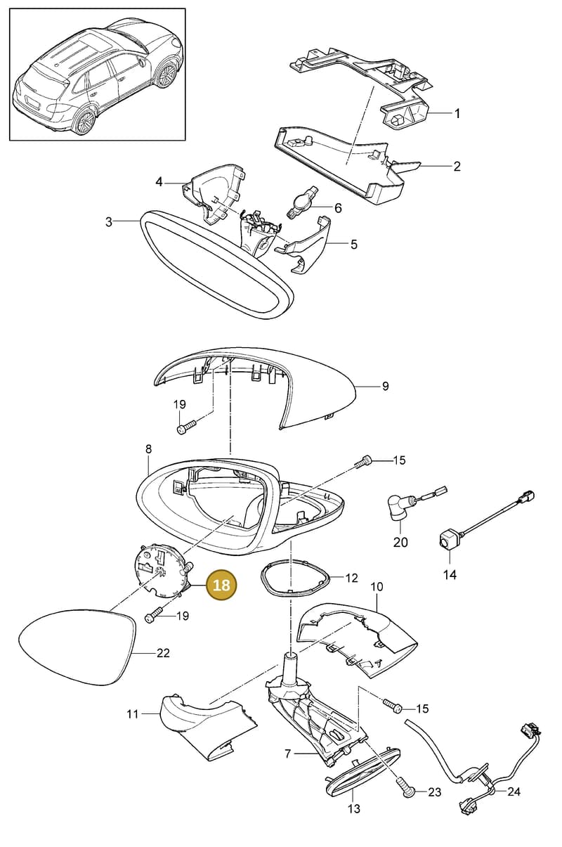 95562404801 — Porsche Cayenne (2010-2018) diagram p37809030, position 18