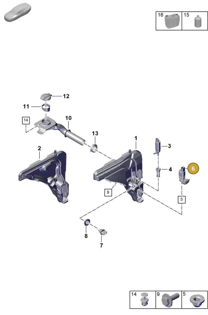 95562817201 — Porsche Cayenne Coupe (2023-2023) diagram p60906200, position 6