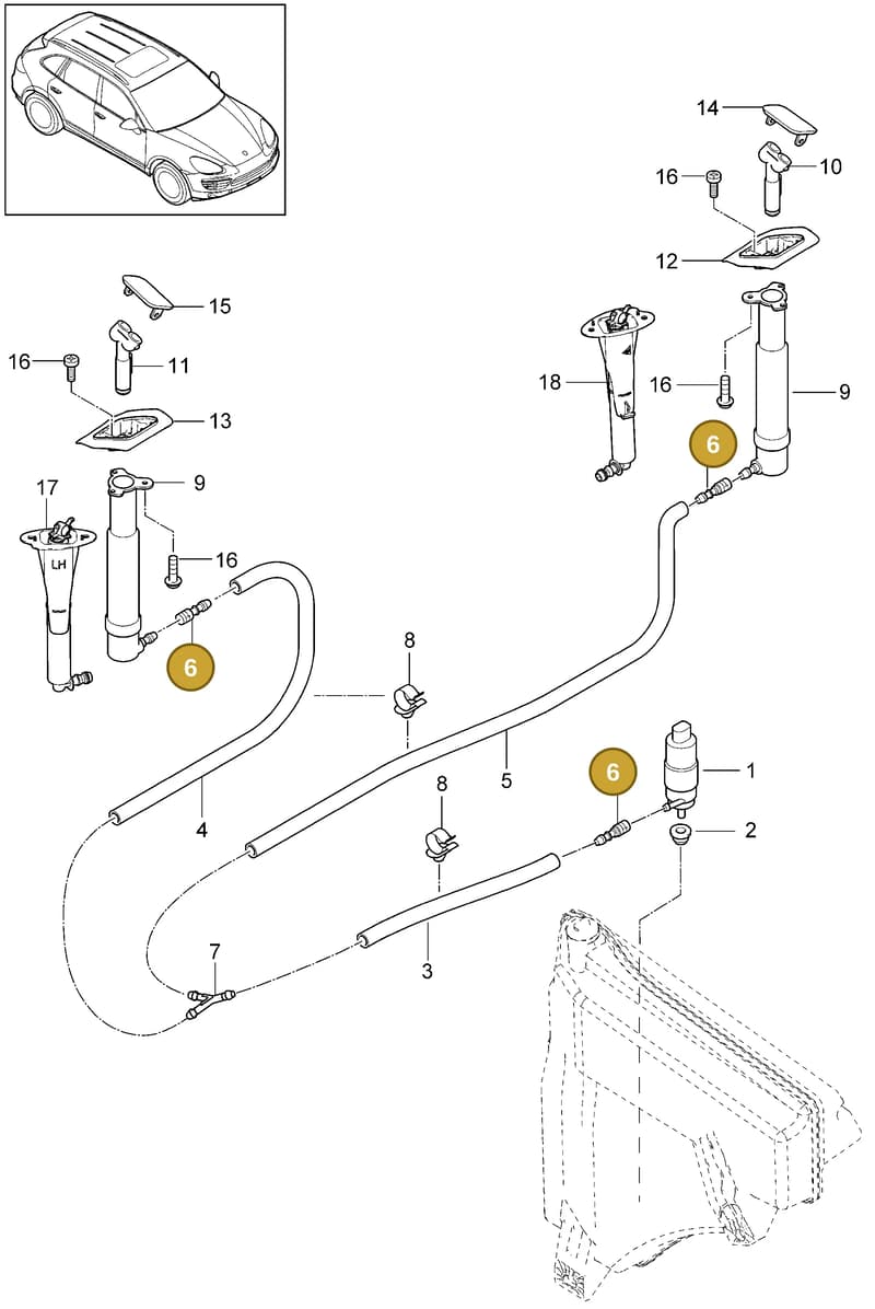 95562820600 — Porsche Cayenne (2010-2018) diagram p37904020, position 6