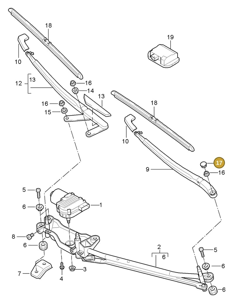 95562830502 — Porsche Cayenne (2002-2006) diagram p24904000, position 17