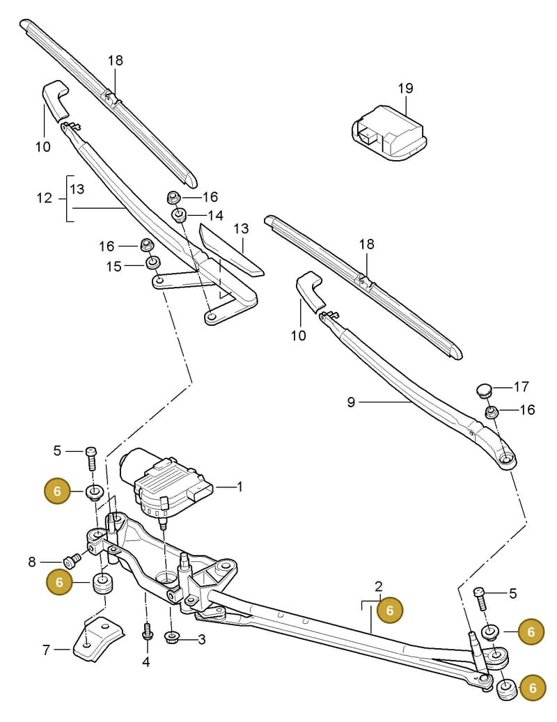 95562871100 — Porsche Cayenne (2002-2006) diagram p24904000, position 6