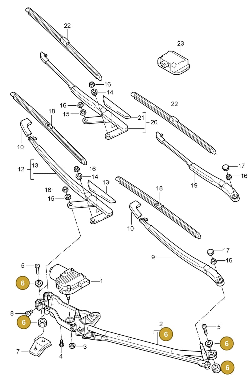 95562871100 — Porsche Cayenne (2007-2010) diagram p31904000, position 6