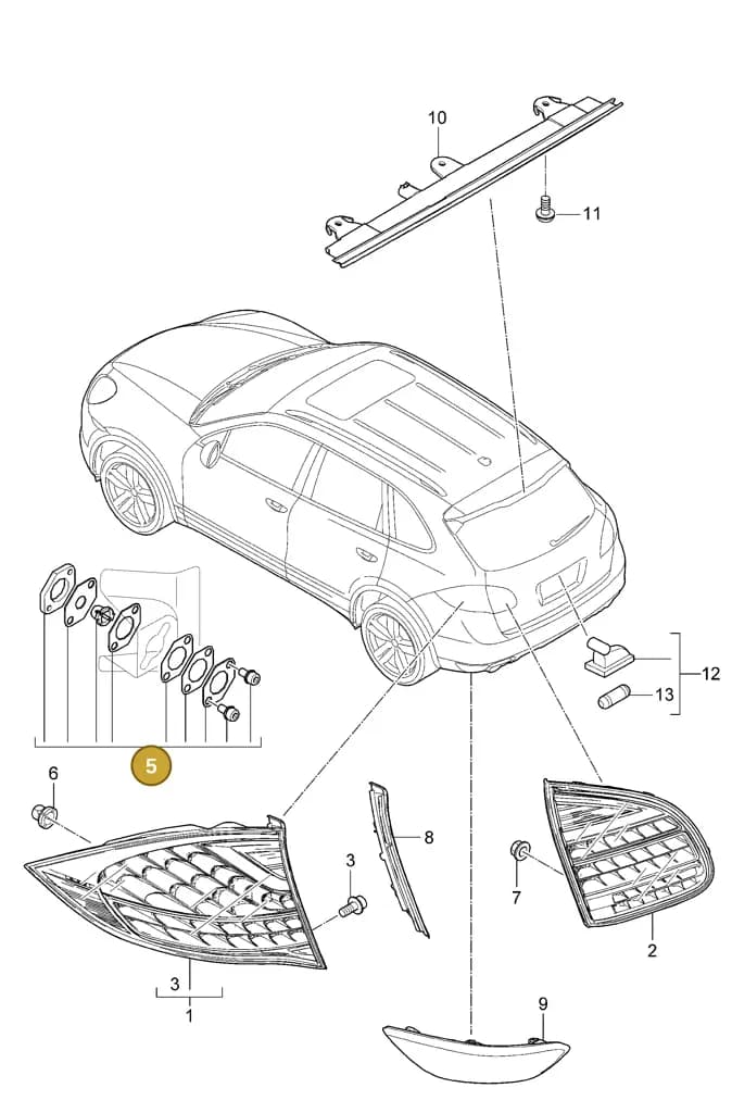 95563121500 — Porsche Cayenne (2010-2018) diagram p37905006, position 5