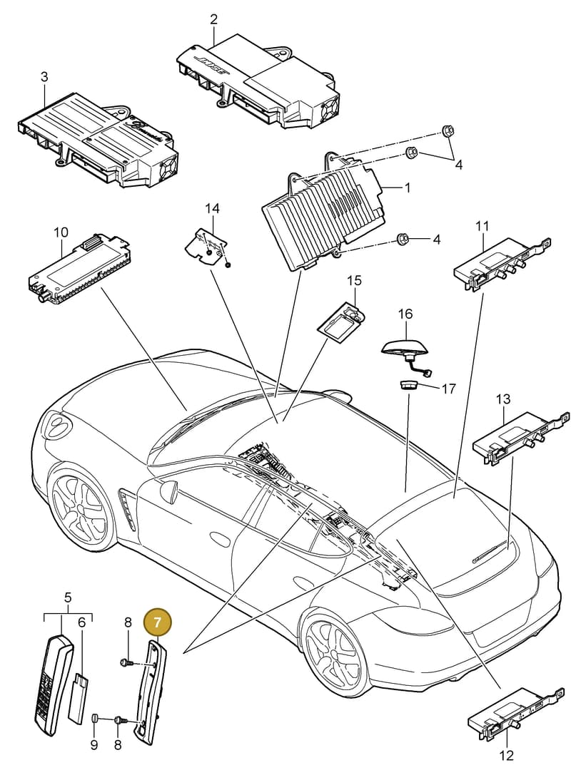 95564621400 — Porsche Panamera (2009-2016) diagram p35911010, position 7