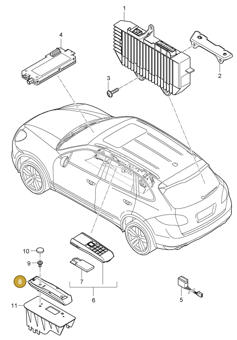 95564621400 — Porsche Cayenne (2010-2018) diagram p37911010, position 8