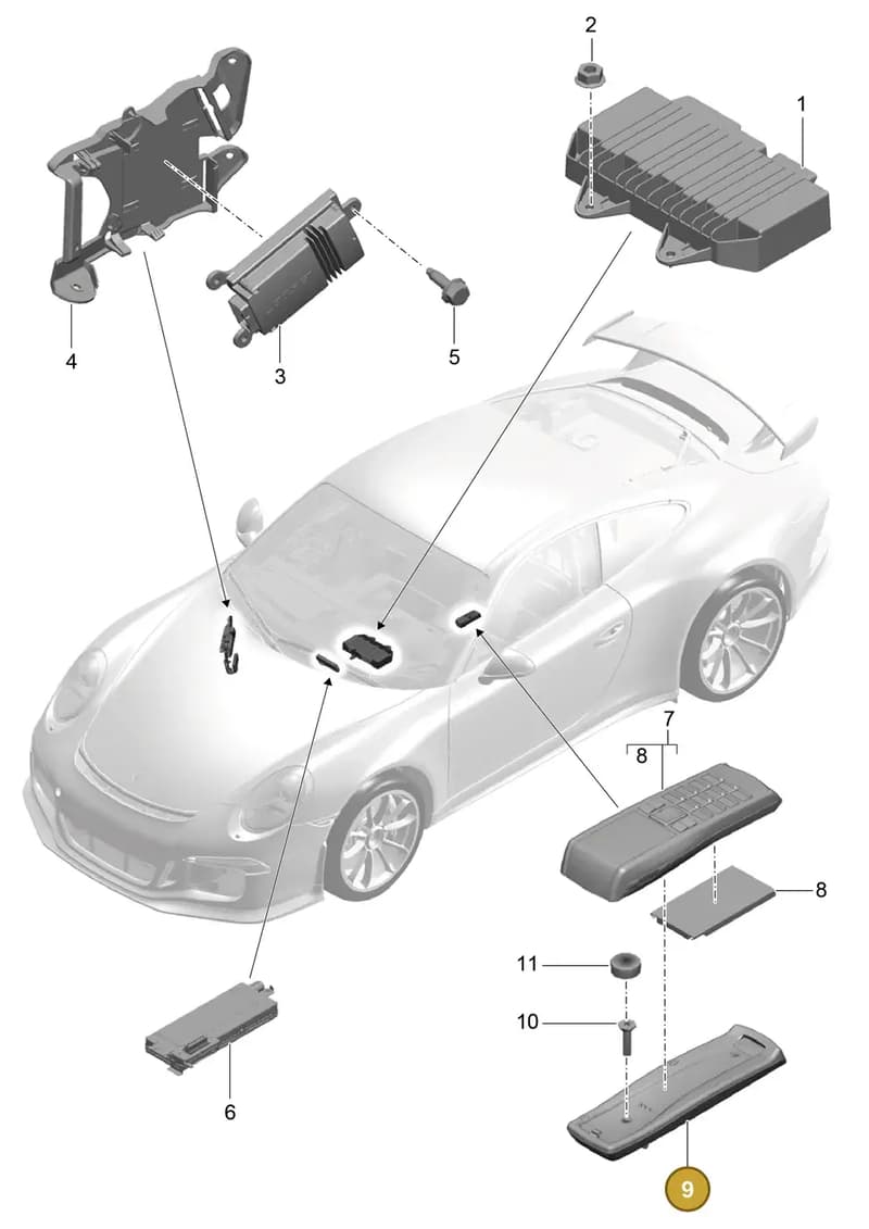 95564621400 — Porsche 911 (2013-2020) diagram p41911010, position 9
