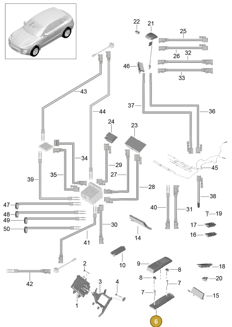 95564621400 — Porsche Macan (2013-2018) diagram p44911010, position 6