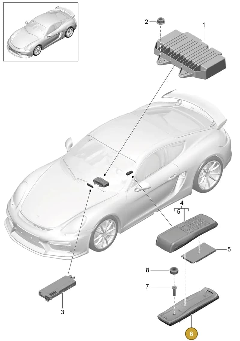 95564621400 — Porsche Cayman GT4 (2015-2016) diagram p45911010, position 6