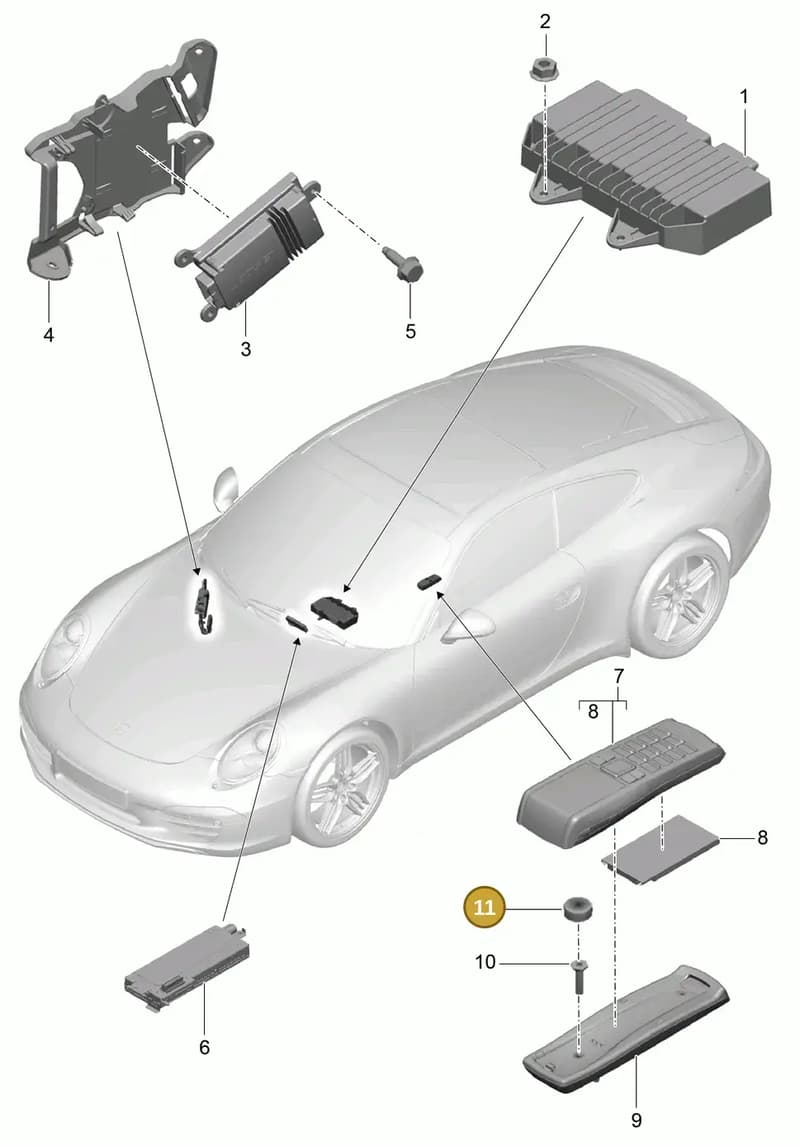 95564631100 — Porsche 991 Carrera 4 (2011-2016) diagram p38911010, position 11