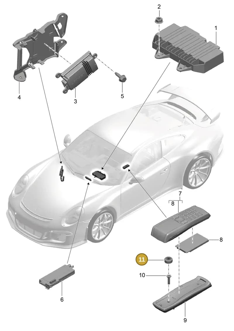 95564631100 — Porsche 911 (2013-2020) diagram p41911010, position 11