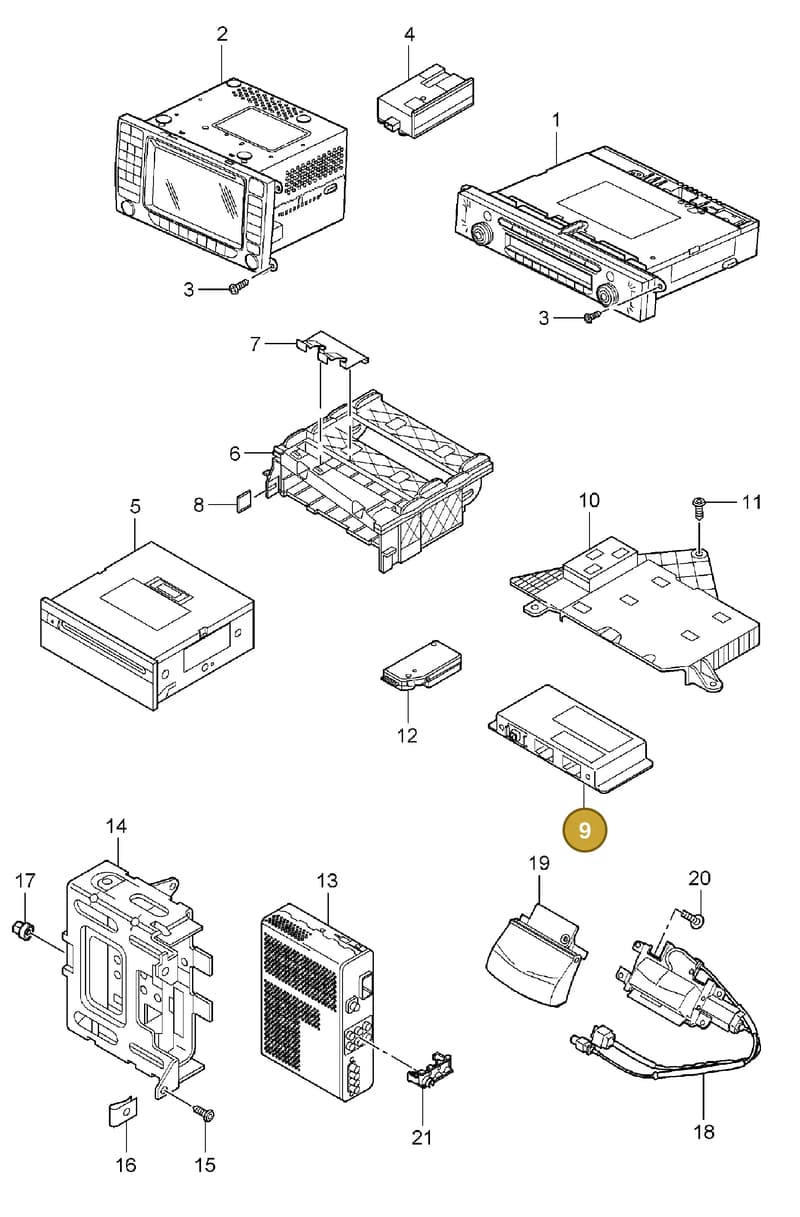 95564726900 — Porsche Cayenne (2002-2006) diagram p24911000, position 9