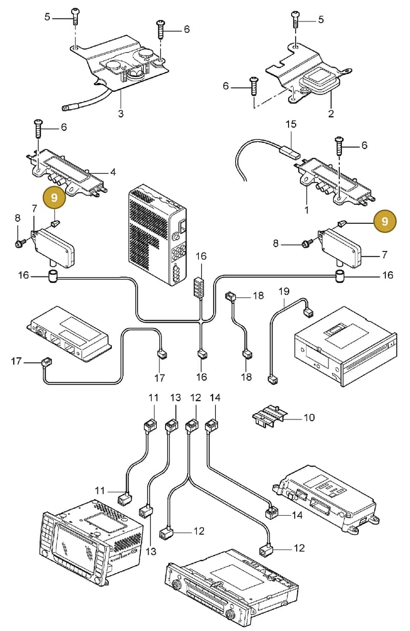 95564726900 — Porsche Cayenne (2002-2006) diagram p24911001, position 9