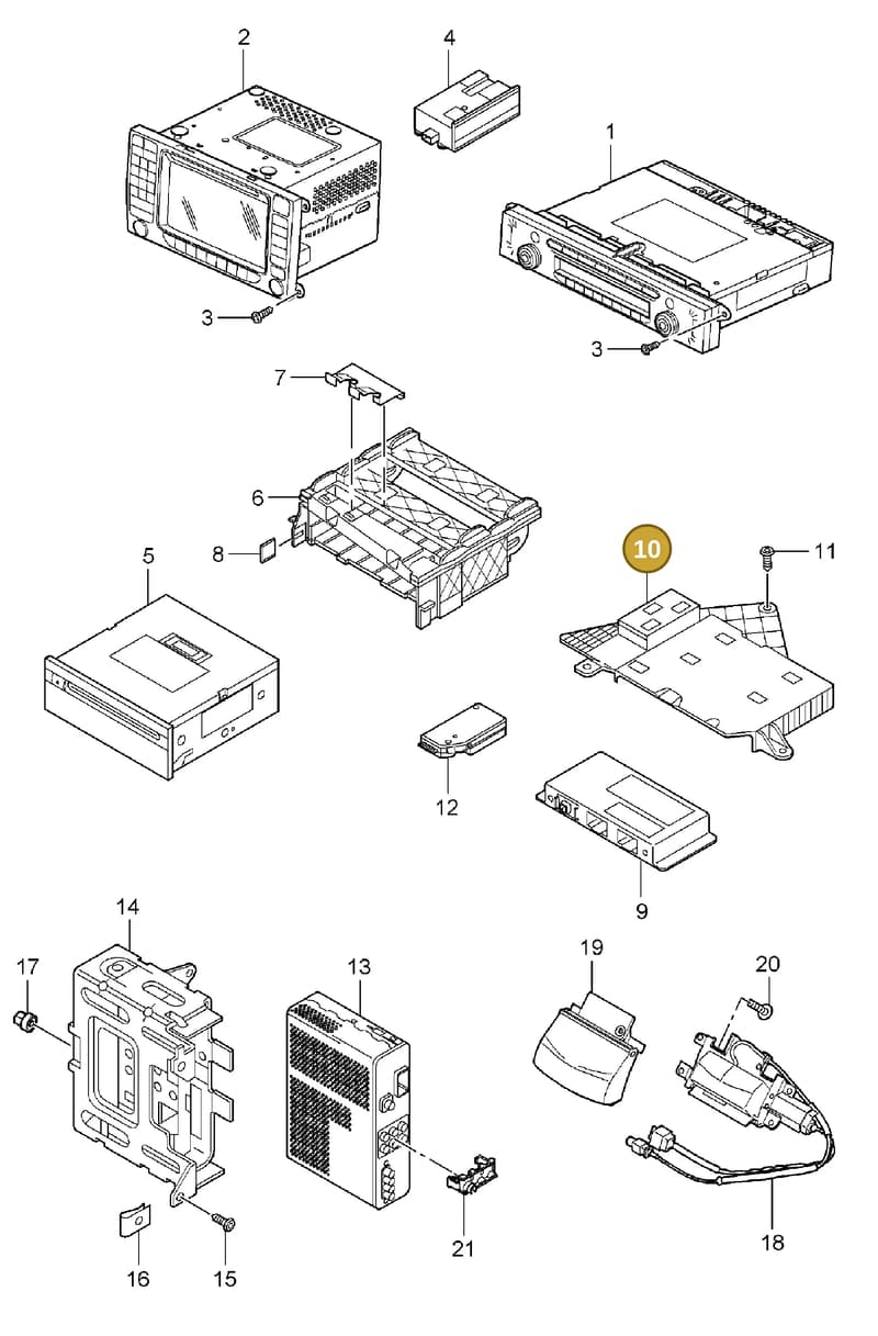 95564743210 — Porsche Cayenne (2002-2006) diagram p24911000, position 10