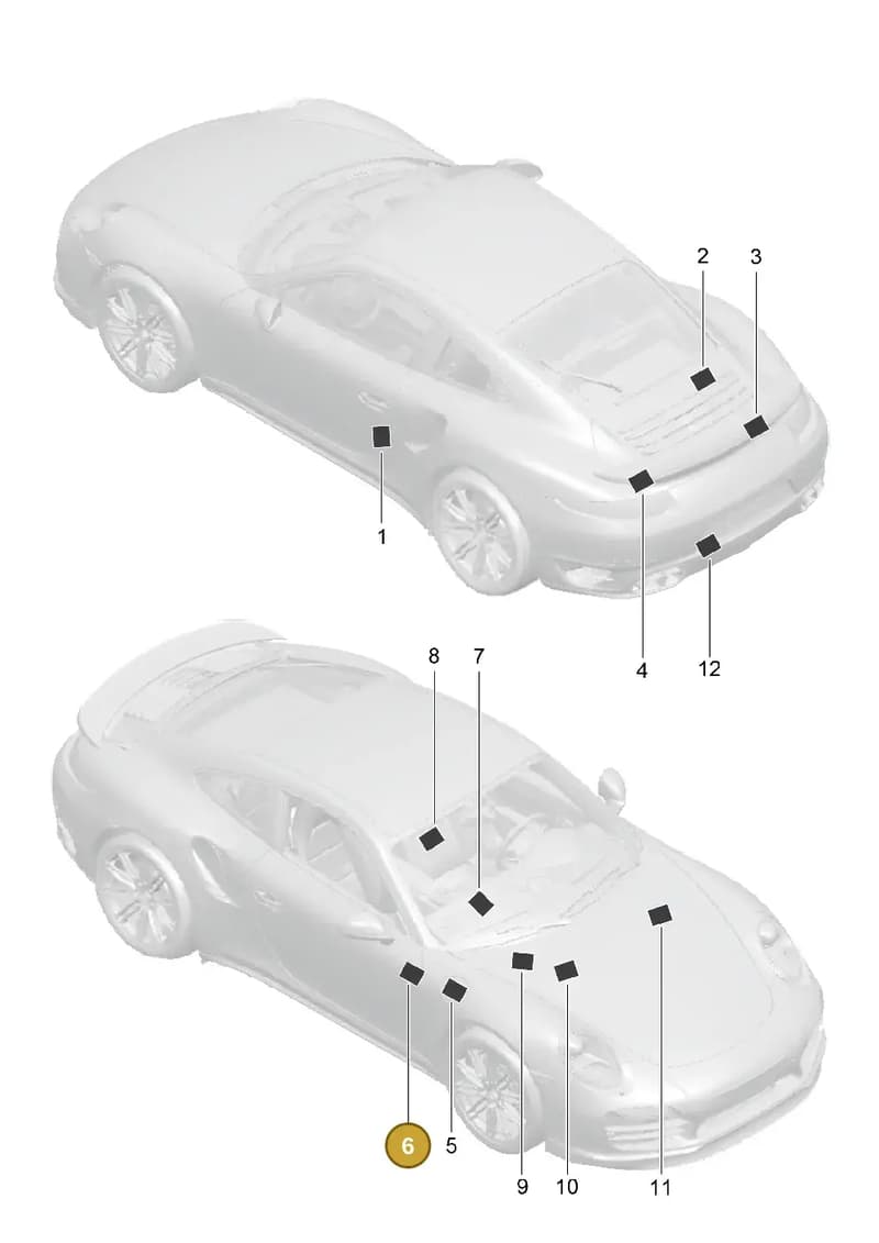 95570143520 — Porsche GT2 RS Clubsport (2013-2020) diagram p42001005, position 6