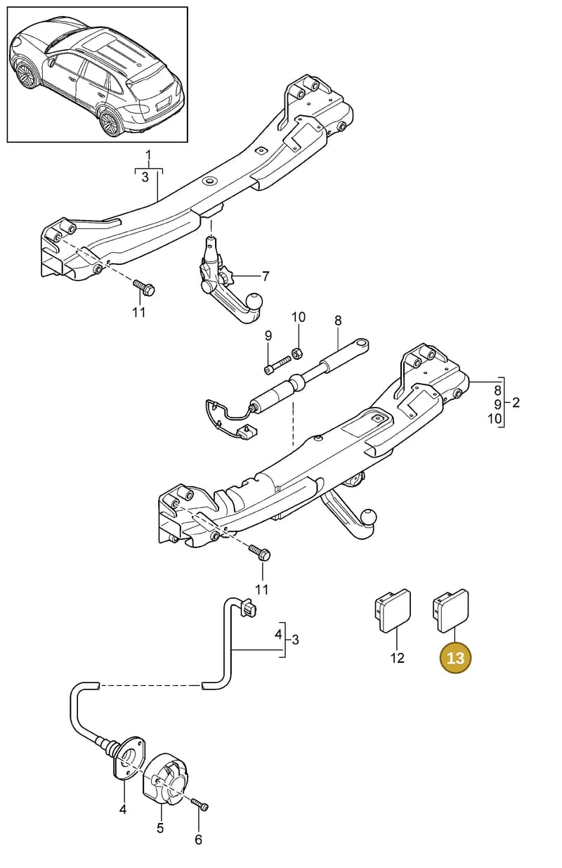 95572203010 — Porsche Cayenne (2010-2018) diagram p37002000, position 13
