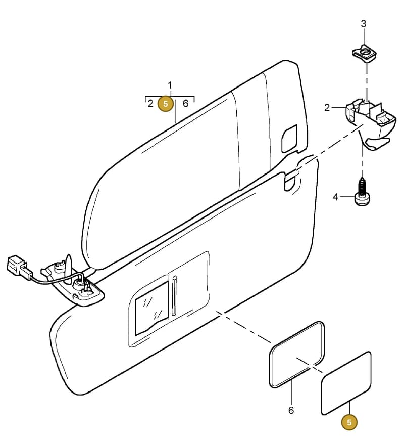 95573156701 — Porsche Cayenne (2002-2006) diagram p24809025, position 5