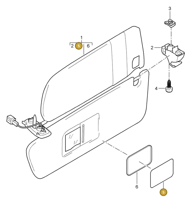 95573156701 — Porsche Cayenne (2007-2010) diagram p31809025, position 5
